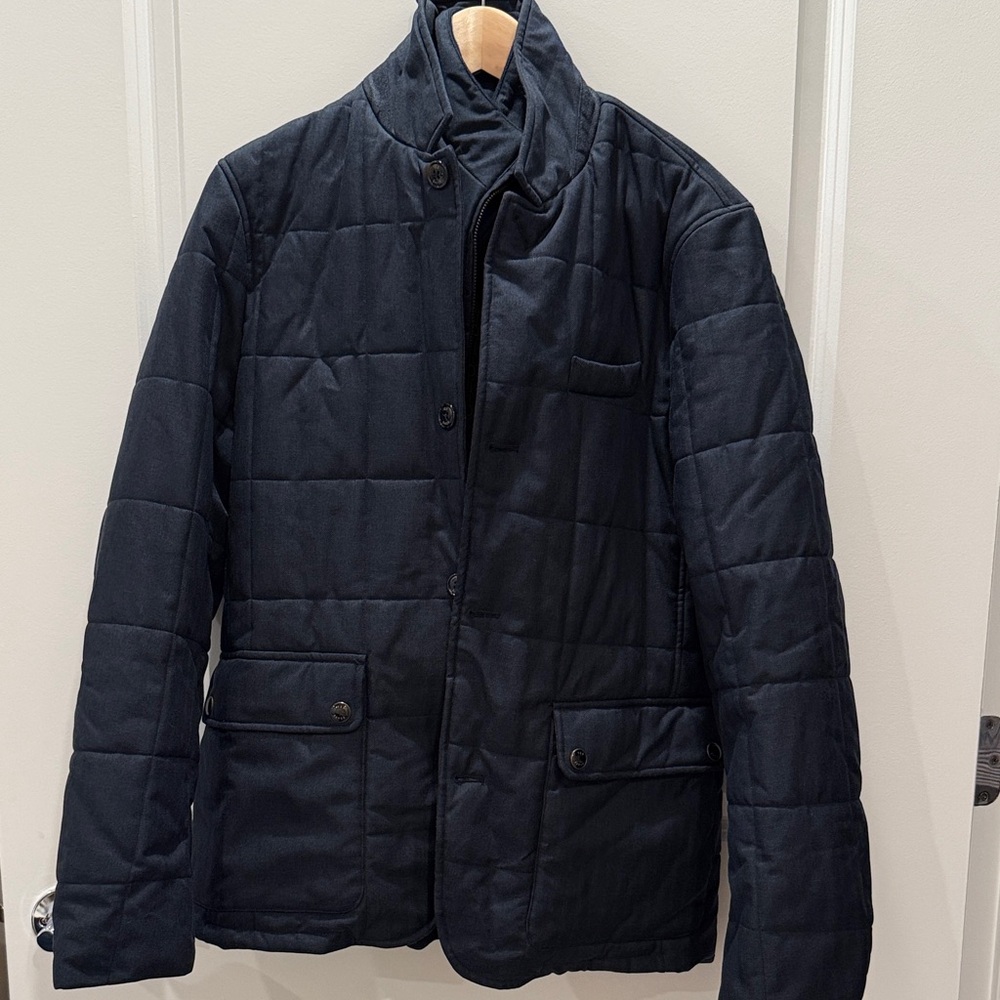 Ted Baker Navy Quilted Puffer Jacket